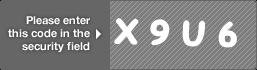 captcha code for visual authentication  letter X number 9 letter U number 6