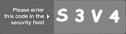captcha code for visual authentication  letter S number 3 letter V number 4